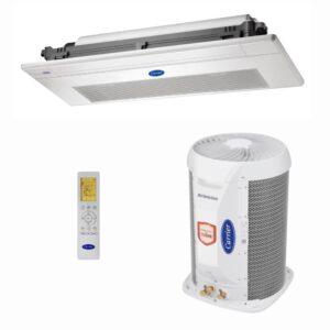 Ar-condicionado Split Cassete 1 Via Carrier 12.000 BTUs Inverter Quente e Frio Wi-Fi – 38TVQD12515MC
