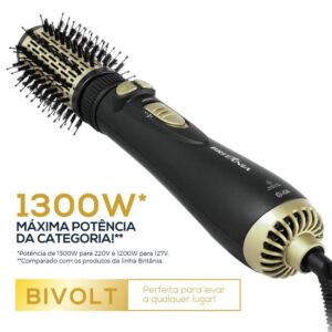 Escova Rotativa Britânia 3 Temperaturas 1300W Bivolt – BER20PD