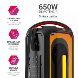 Caixa de Som Philco Extreme Ex Bass 650W Bivolt – PCX6700