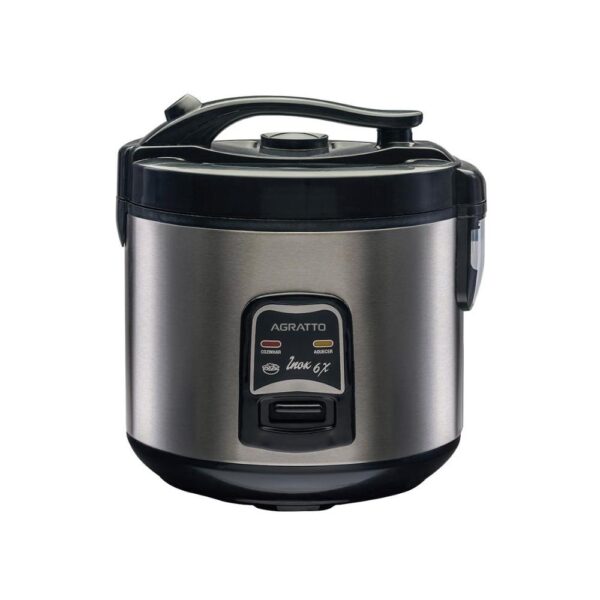Panela Elétrica de Arroz Agratto 6 Xícaras Inox com Visor de Vidro 220V – PAI6X