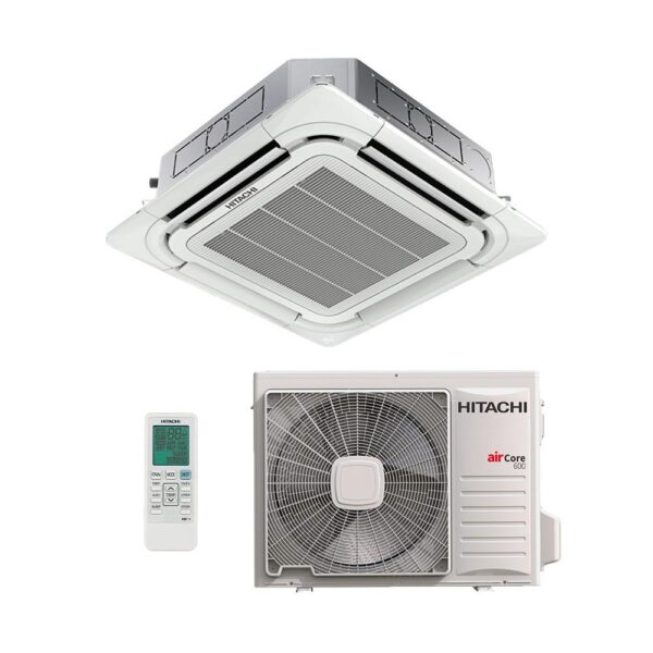 Ar-condicionado Split Cassete 4 Vias Hitachi 24.000 BTUs Inverter Quente e Frio Wi-Fi – SCI24B3IV