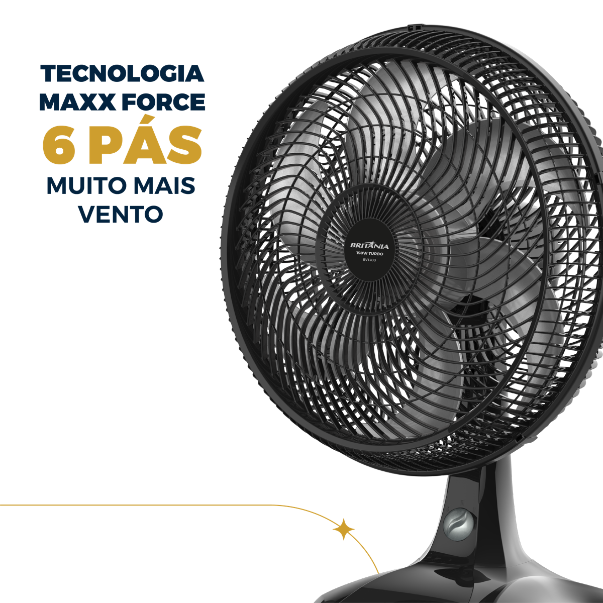 Ventilador Britânia 2 em 1 150W Maxx Force BVT400