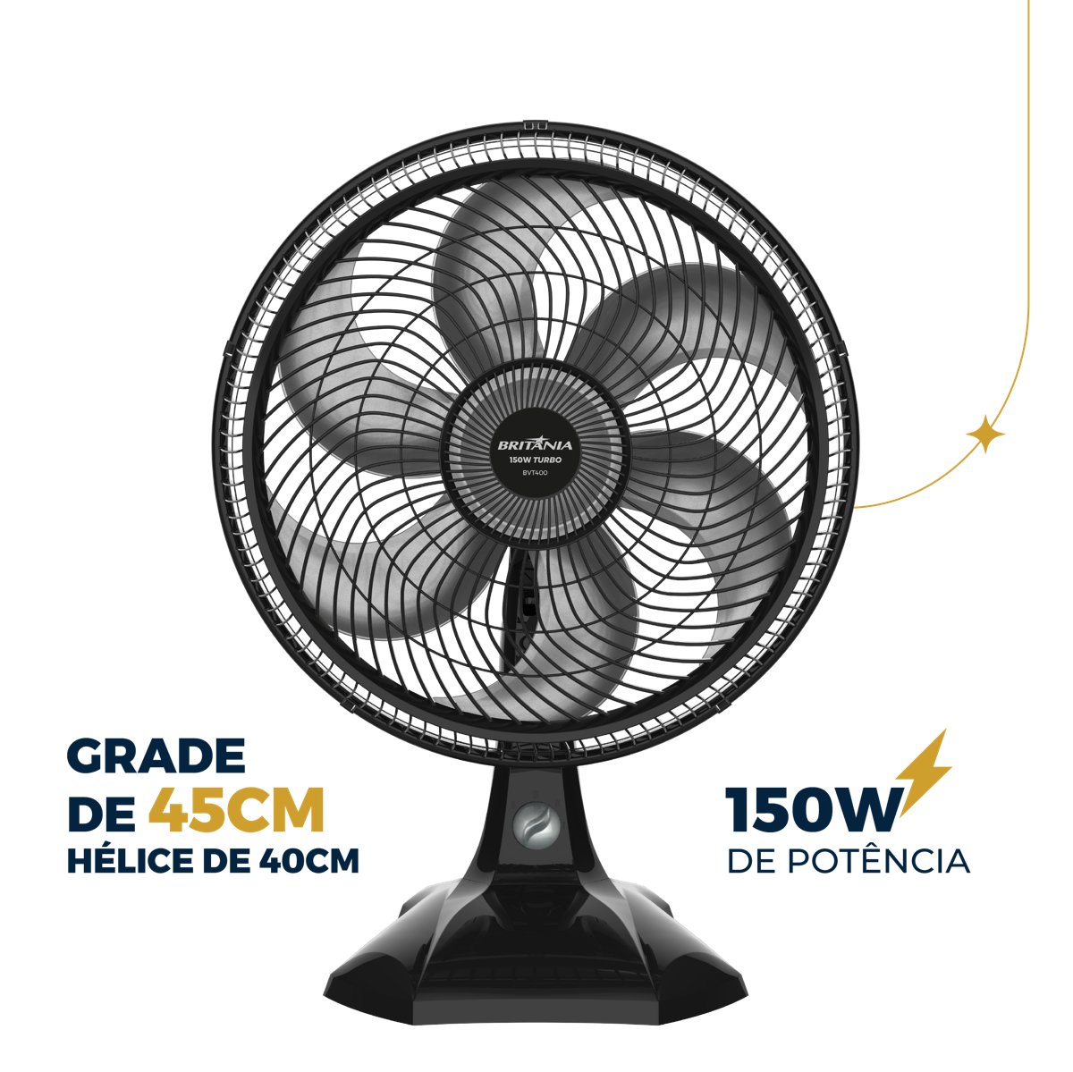 Ventilador Britânia 2 em 1 150W Maxx Force BVT400