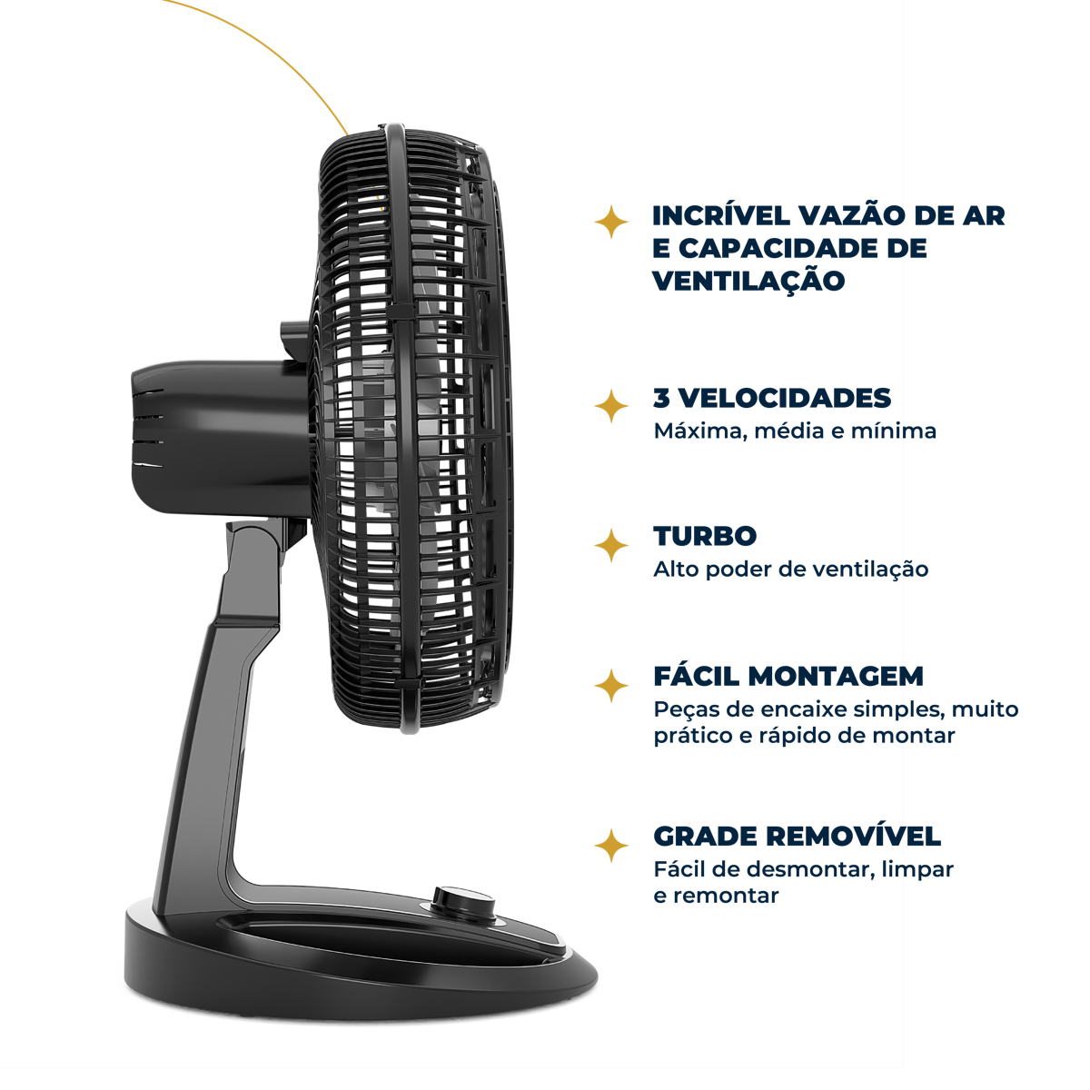 Ventilador Britânia BVT481 Tecnologia Maxx Force 174W