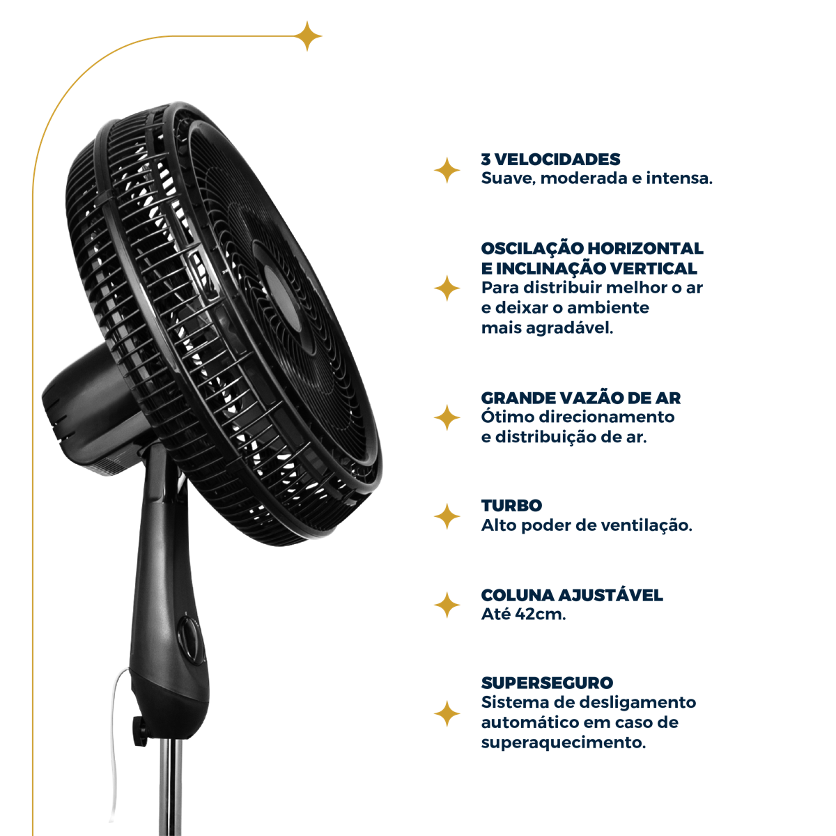 Ventilador de Coluna Britânia BVT450 Maxx Force 160W
