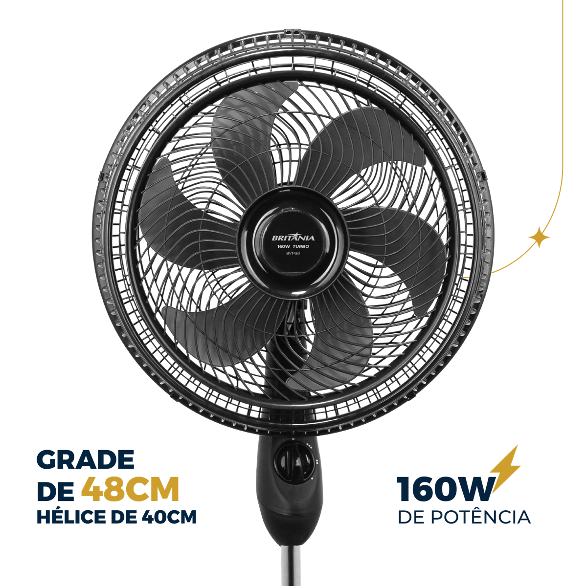 Ventilador de Coluna Britânia BVT450 Maxx Force 160W