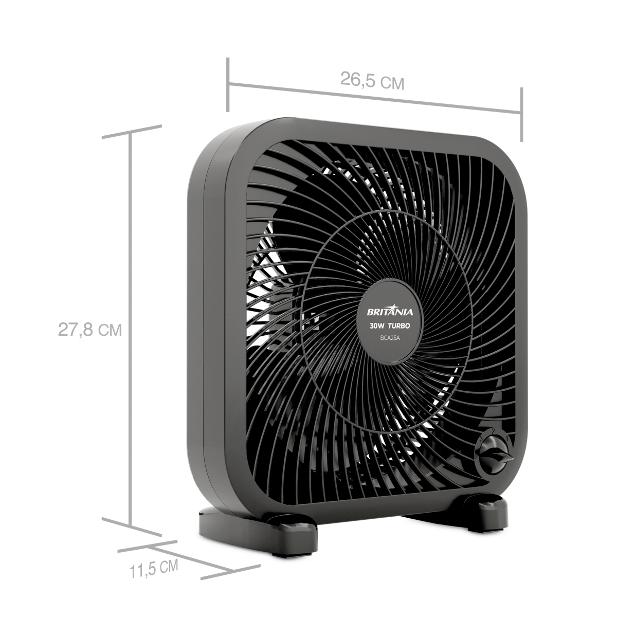 Ventilador Circulador Britânia 30W 3 Velocidades BCA25A