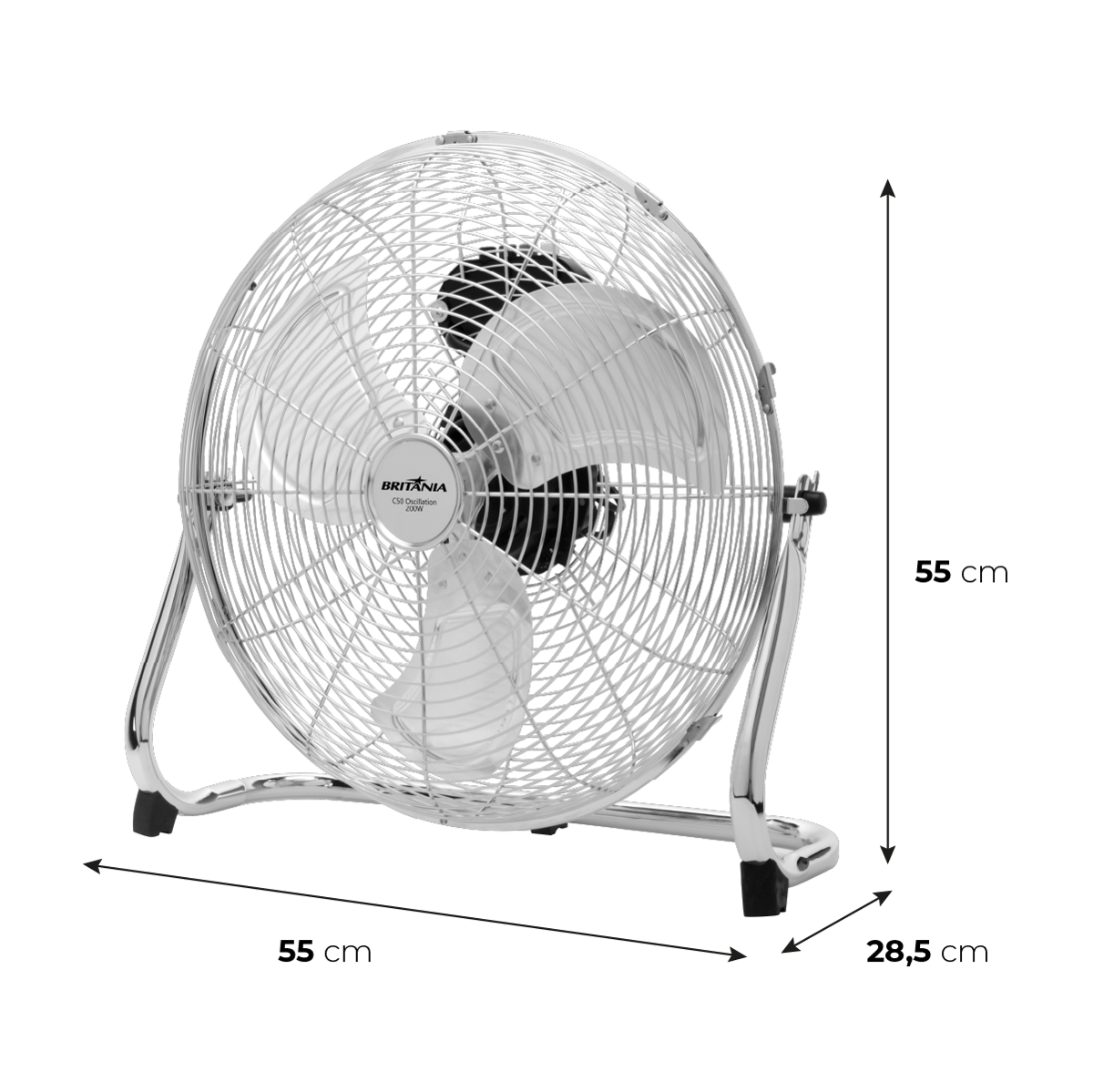 Circulador de Ar de Mesa Britânia 200W C50 OSCILLATION