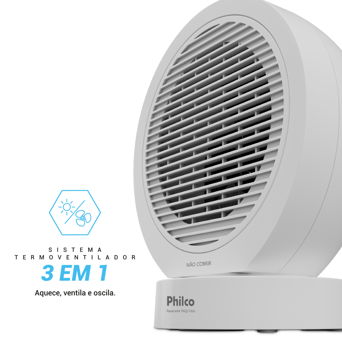 Aquecedor Philco Sistema Termo ventilador 3 em 1 PAQ2100A