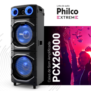 Caixa de Som Amplificada 2600W Philco PCX26000 Flash Light