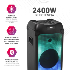 Caixa de Som Amplificada Philco 2400W 2x Woofer PCX22000