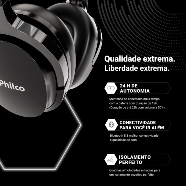 Headphone Philco Bluetooth PFO01BTP Wave