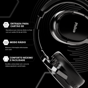 Headphone Philco Bluetooth PFO01BTP Wave