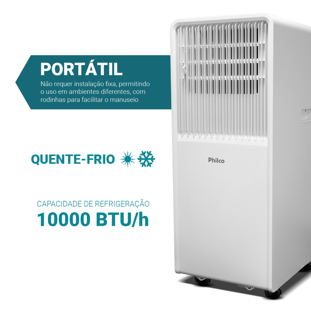 Ar-Condicionado Philco Portátil 10000BTUs PAC10QN