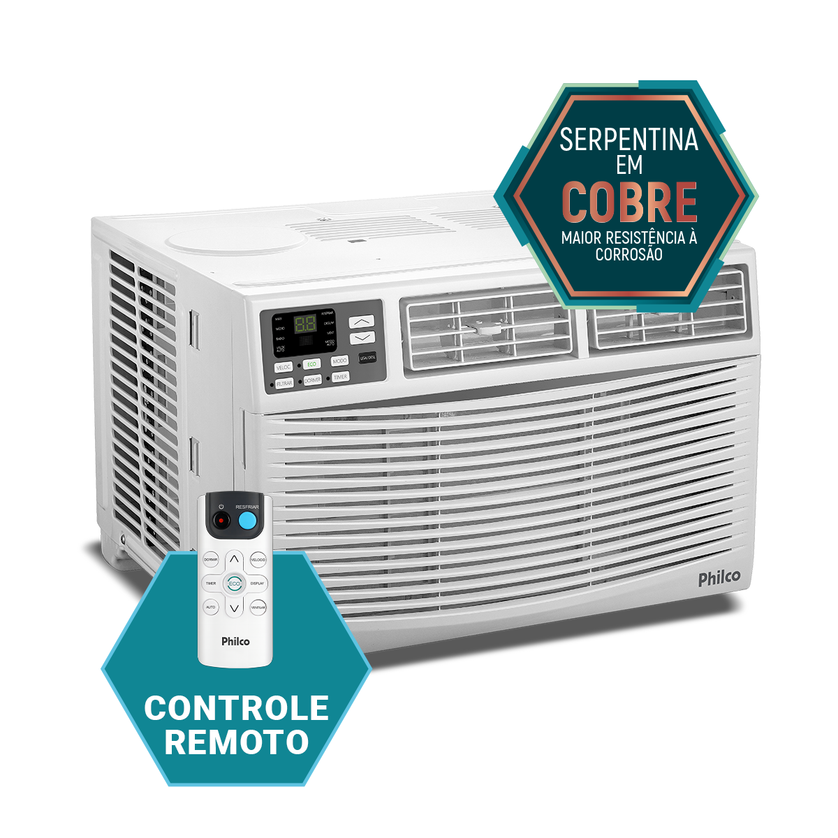 Ar-Condicionado Philco Janela 10000BTUs Frio PAJ10FH