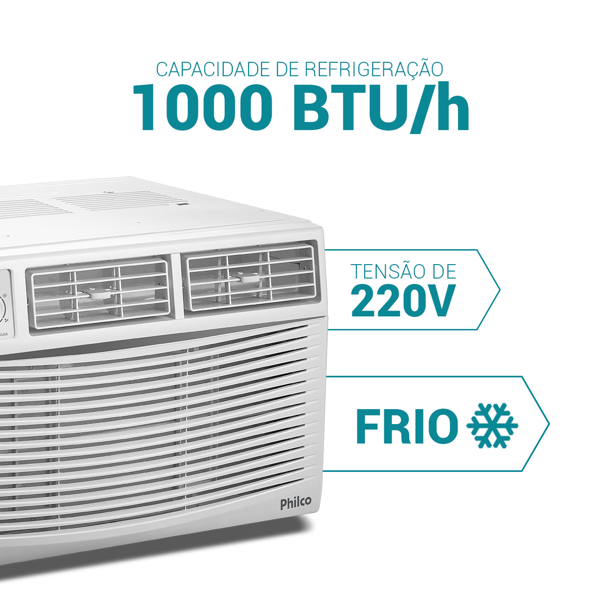 Ar-Condicionado Philco Janela 10000BTUs Frio PAJ10FA