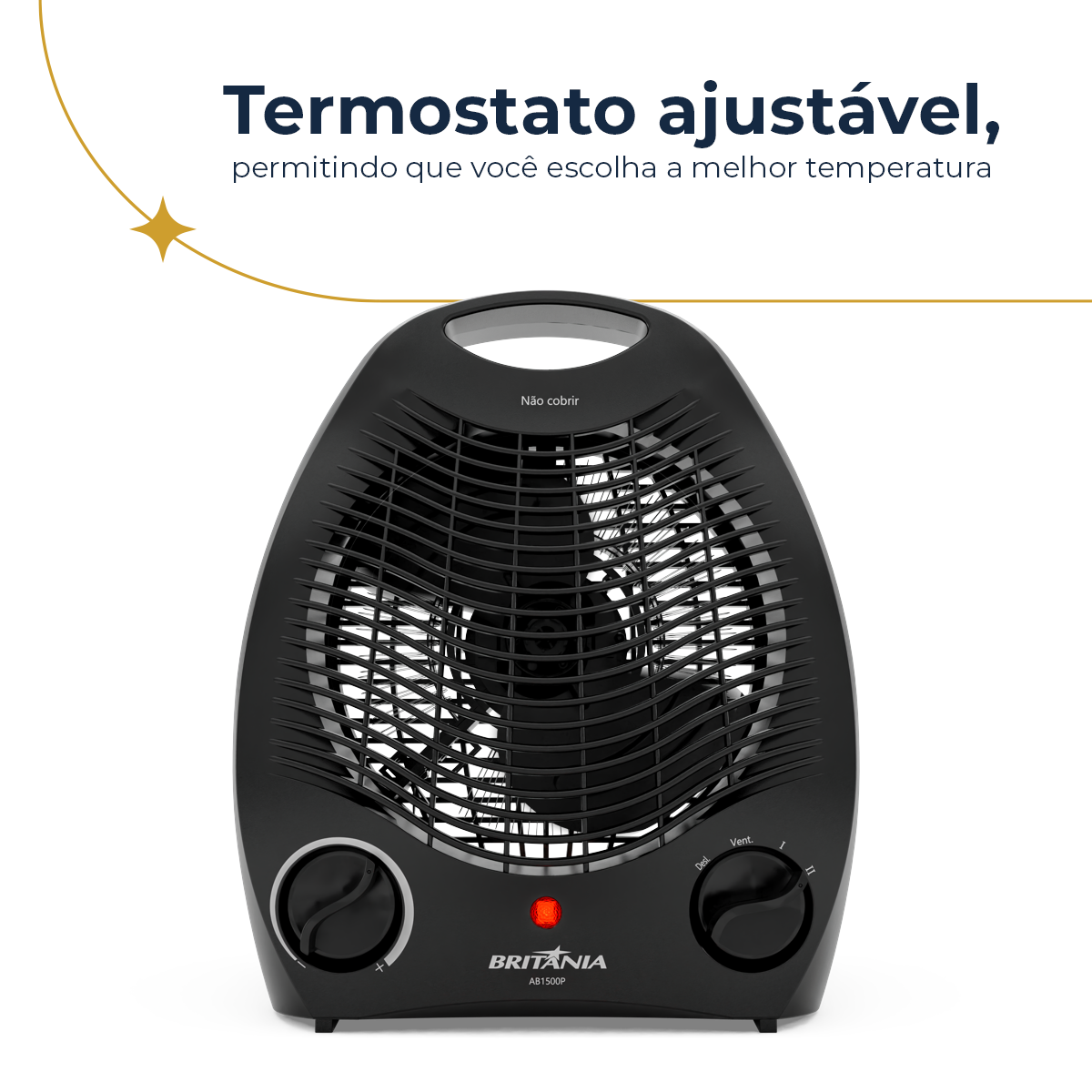 Aquecedor Britânia AB1500P 2 em 1 2000W