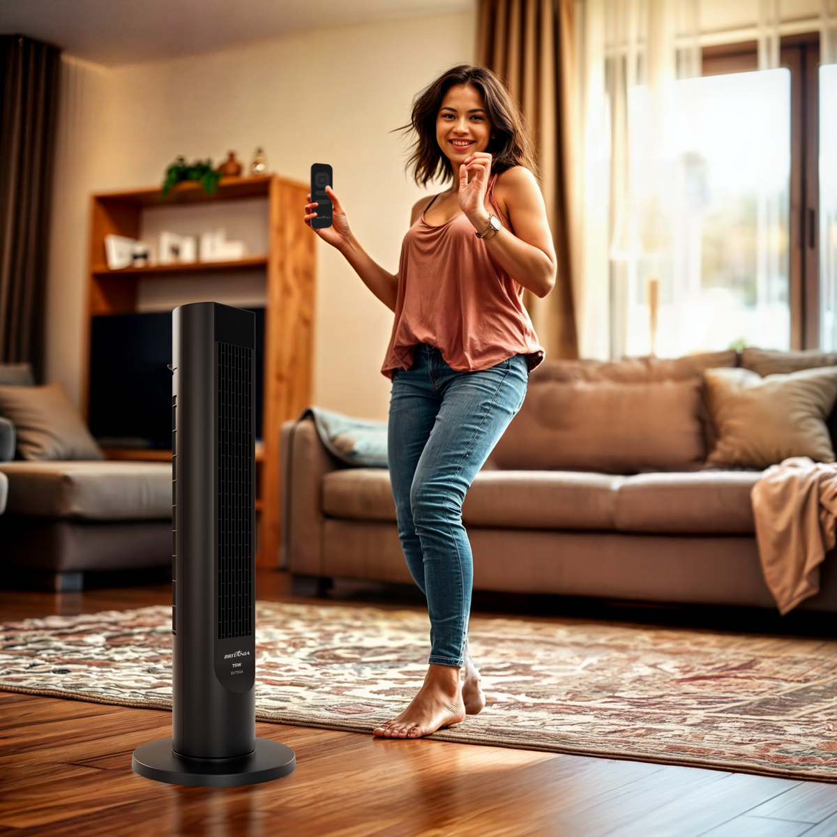 Ventilador Torre Britânia Painel Touch 75W BVT90A