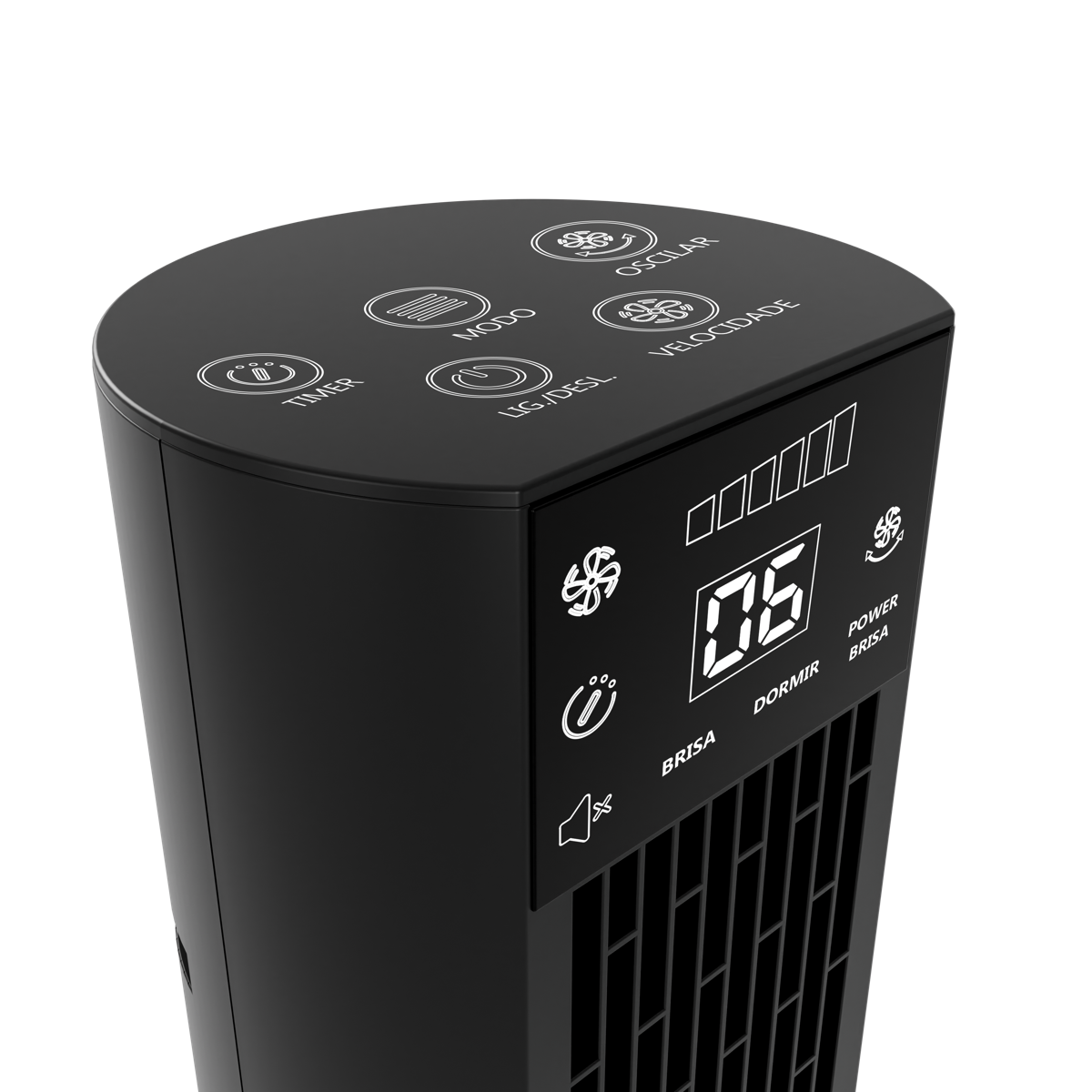 Ventilador Torre Britânia Painel Touch 75W BVT90A