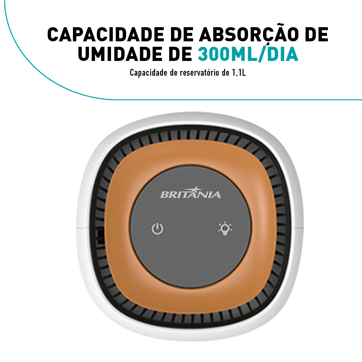 Desumidificador Britânia BDE01 7 Cores de Iluminação 1,1L