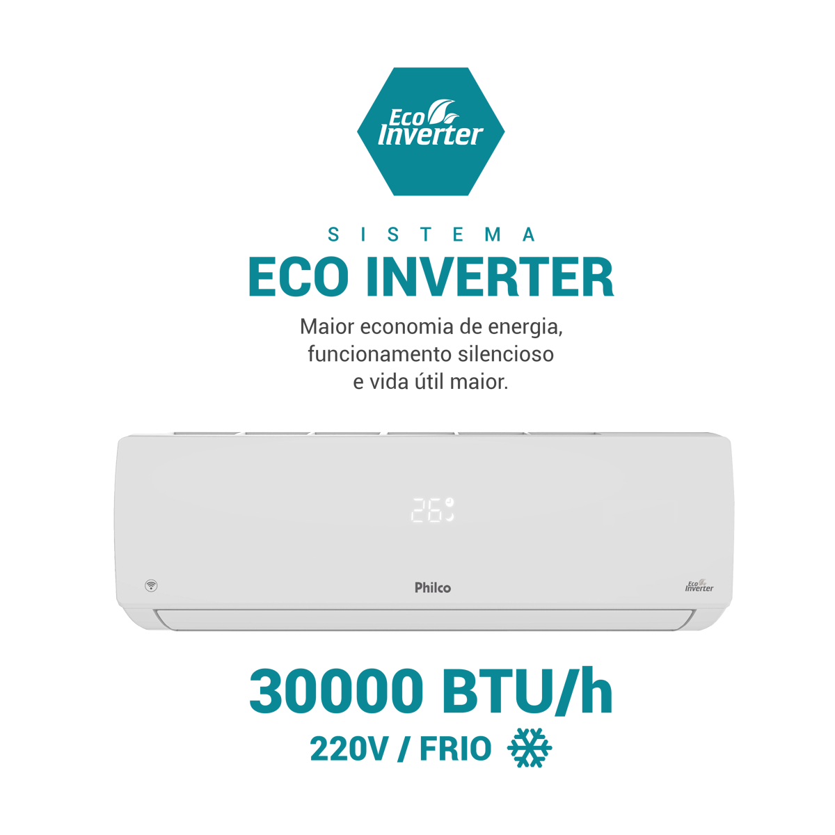 Ar-Condicionado Philco 30000 BTU/h PAC30000IFM15 Eco Inverter
