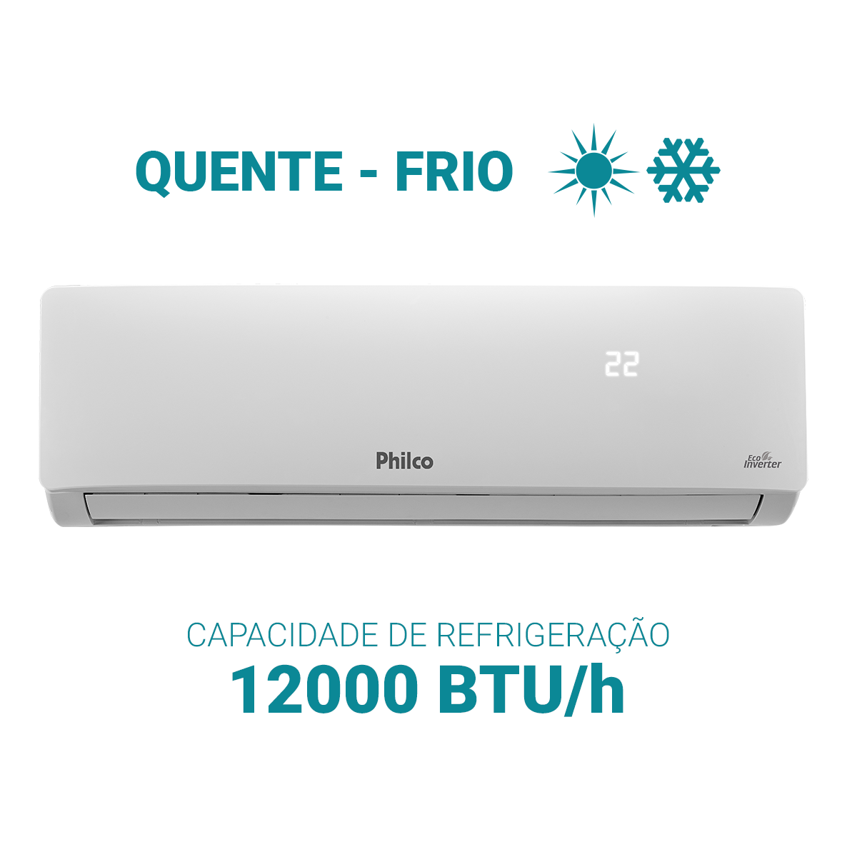 Ar-Condicionado Inverter 12000BTUs Philco Frio PAC12FC