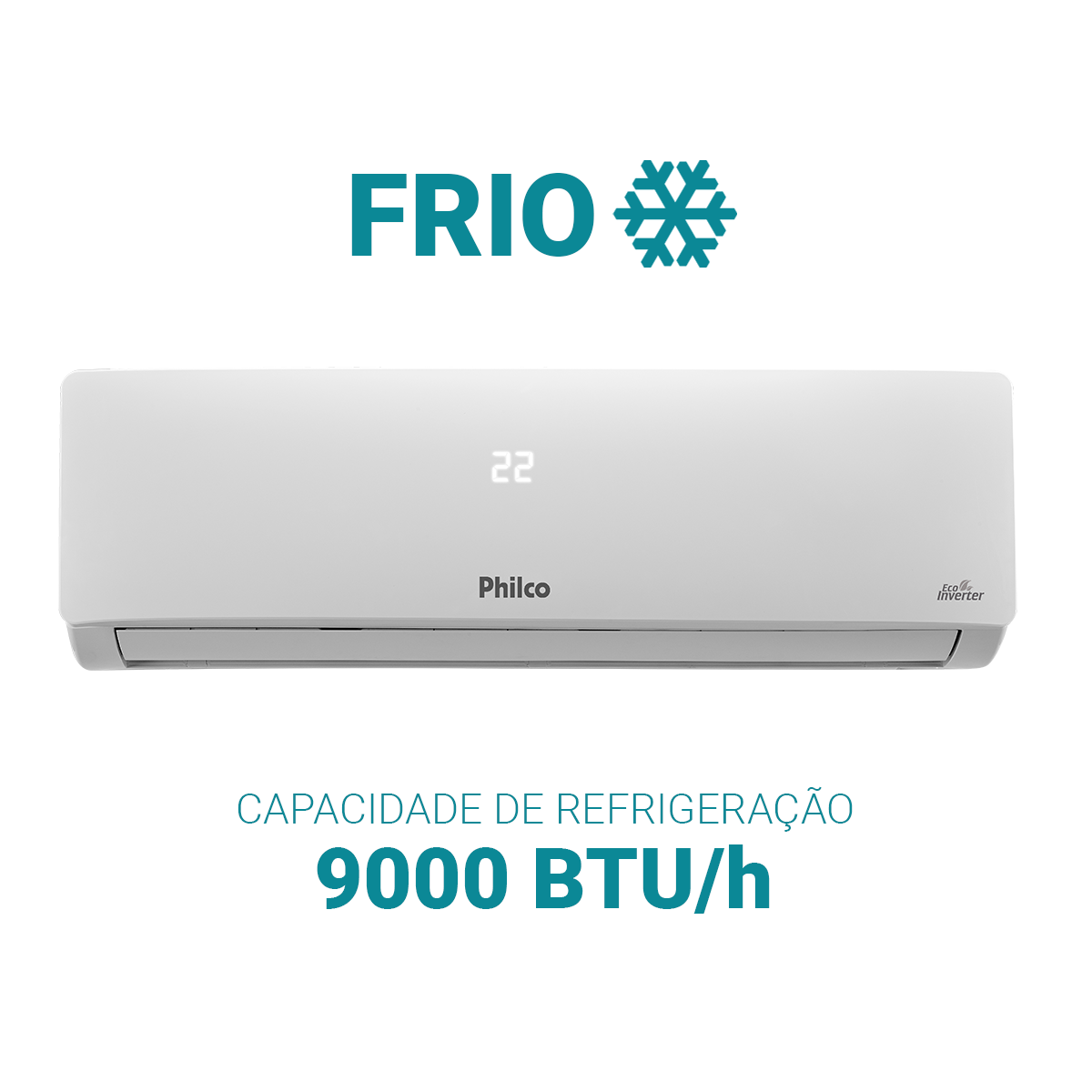 Ar-condicionado 9000 Btus Philco Inverter Ciclo de ar Frio PAC9FB