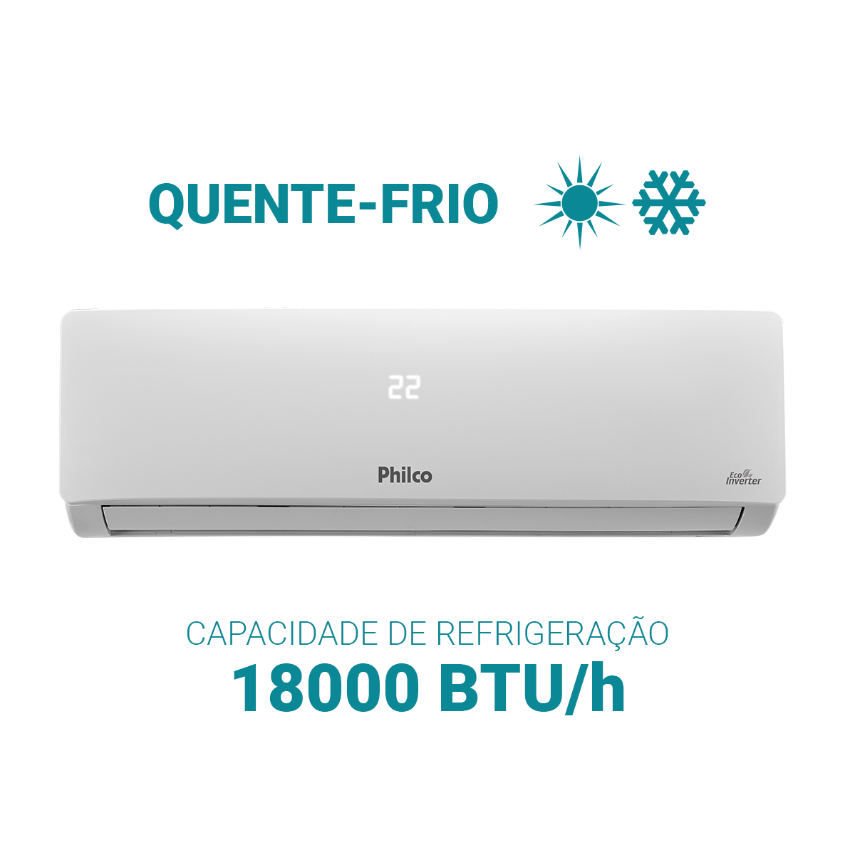 Ar-Condicionado Inverter 18000BTUs Philco PAC18QB