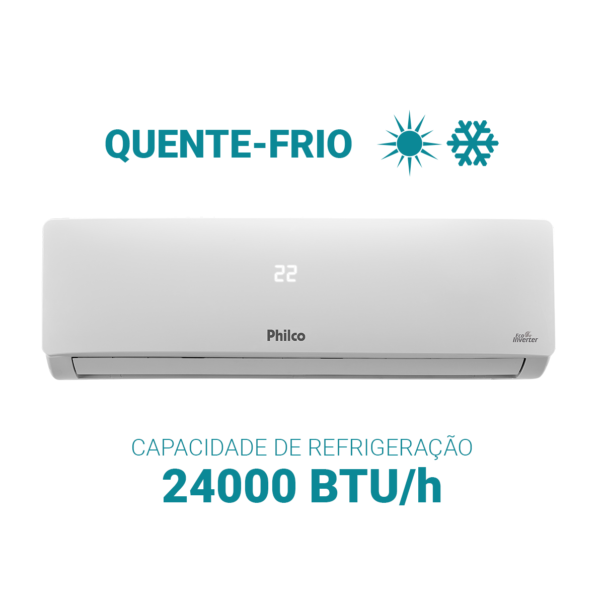 Ar-Condicionado Inverter 24000BTUs Philco PAC24QB