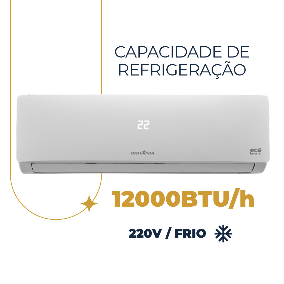 Ar-Condicionado Britânia Split Inverter 12000BTUs BAC12FC