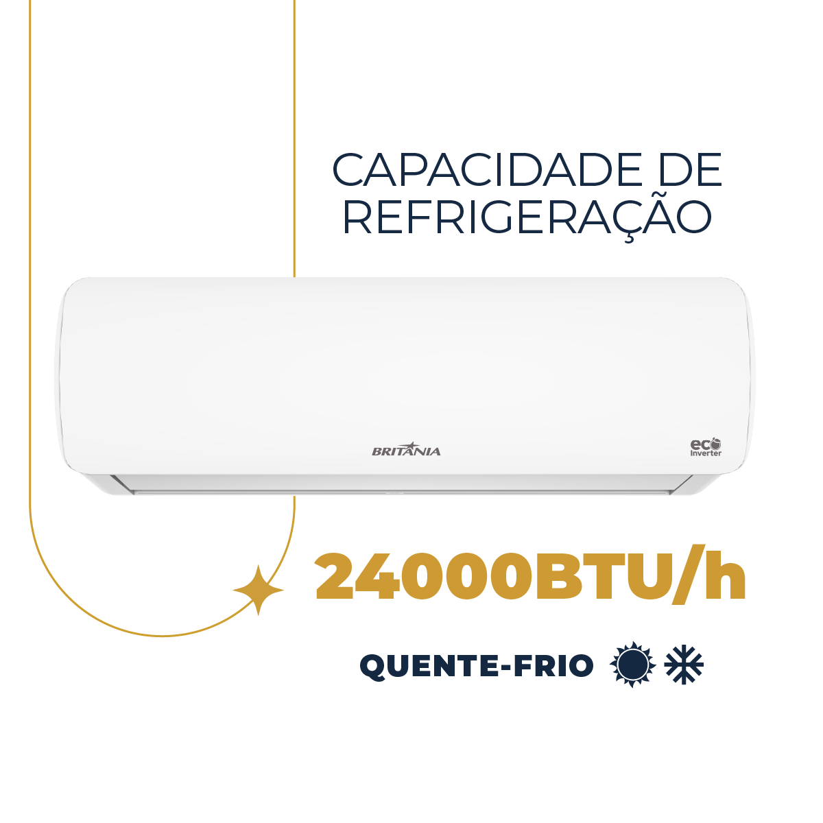 Ar-Condicionado Britânia Split Inverter 24000BTUs BAC24QC