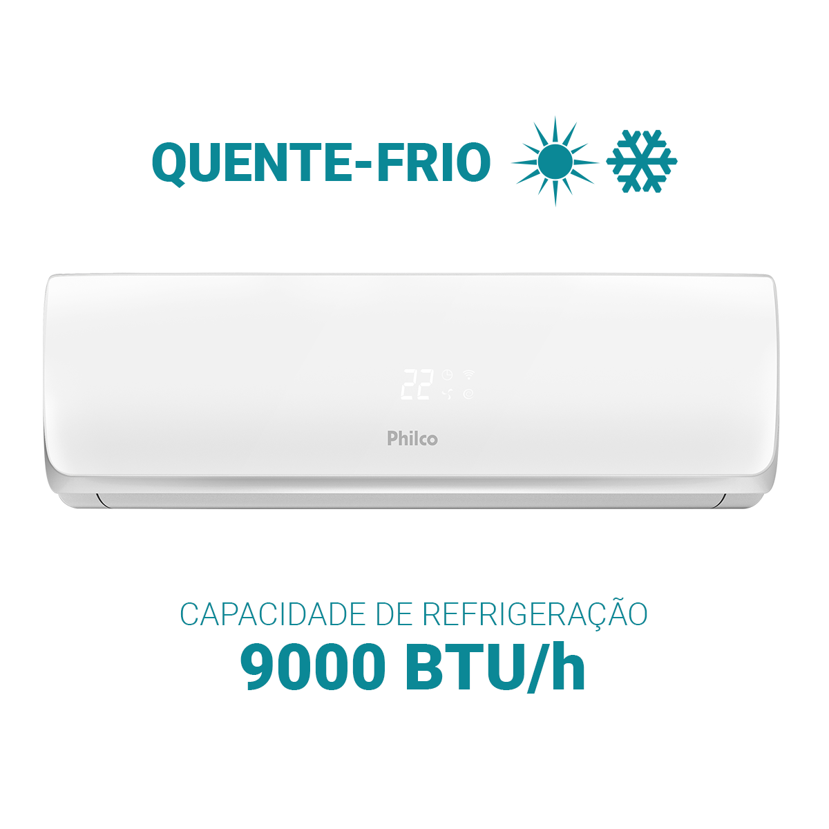 Ar-Condicionado Philco Split 9000BTUs Quente/Frio PAS9QT