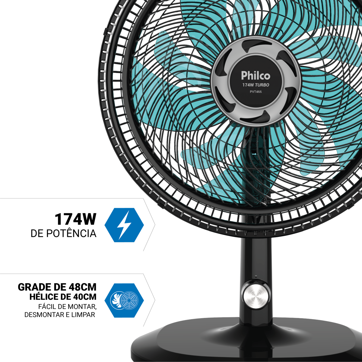 Ventilador Philco PVT466 Tecnologia Maxx Force 174W