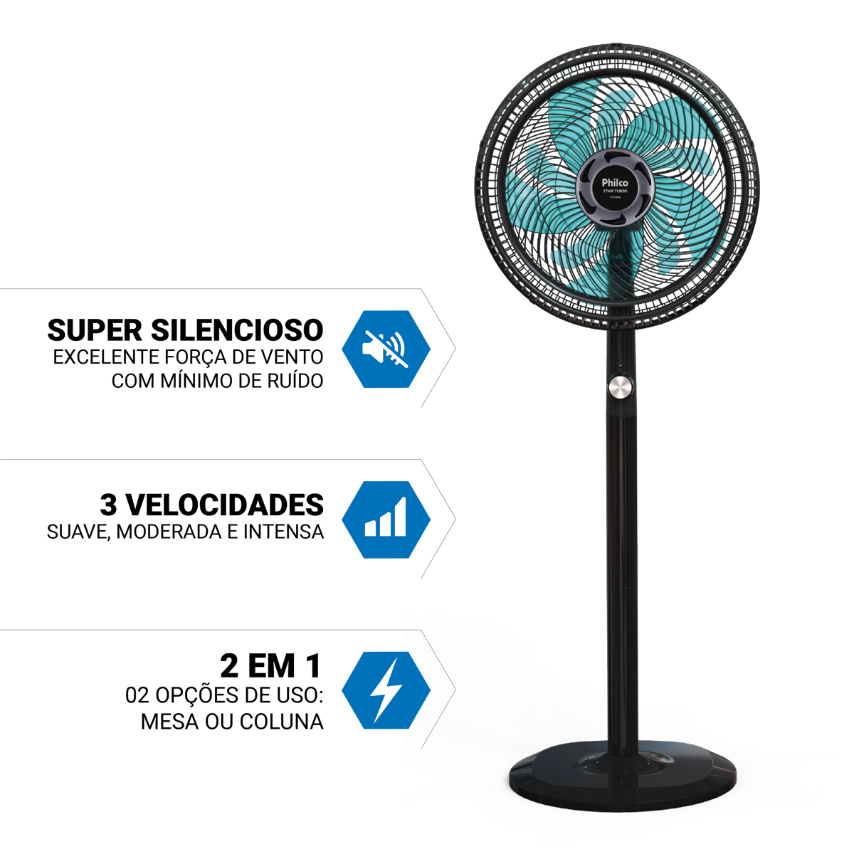 Ventilador Philco PVT466 Tecnologia Maxx Force 174W
