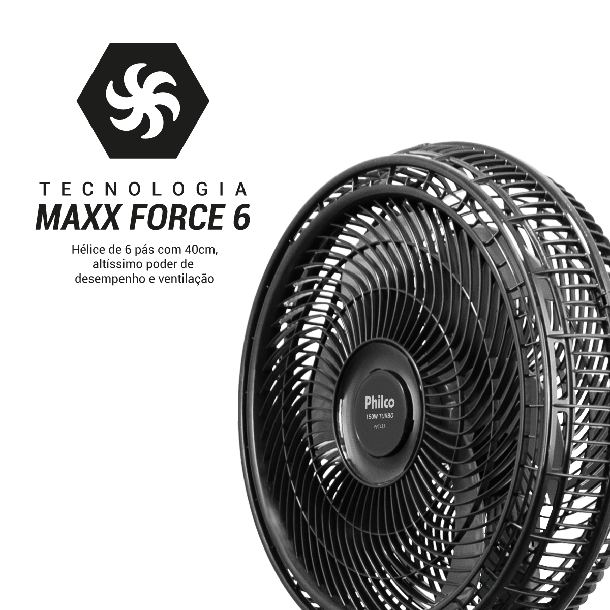 Ventilador Philco Maxx Force 6 150W PVT41A